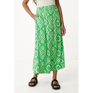 Clean Midi Rok With Side Seam Pockets Dames - Groen - Maat XS