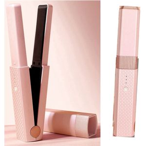Stijltangen-krultang-Draadloze stijltang-USB-C oplaadbare reisstijltang-mini-keramische krultang-3 niveaus instelbaar-Snel opgewarmd-Geschenk