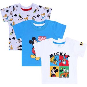 3 x Mickey Mouse en vrienden T-shirt DISNEY