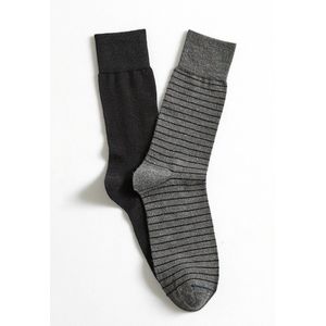 Damart - Set van 2 paar sokken van mix van zijde en Thermolactyl - Heren - Zwart - 39/41