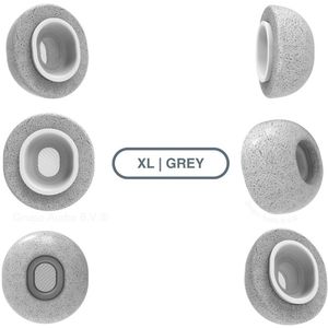 Foam eartips geschikt voor Airpods Pro (2) - 6× Extra Large - Licht Grijs - zachte memory foam opzet oortjes - foamigo®