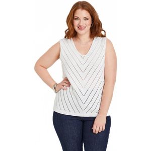 Dunne opengewerkte katoenen tanktop