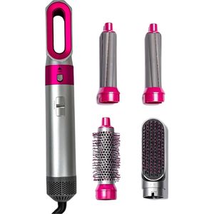Dailysuppliess Fohnborstel - Krulborstel - Krultang 5 in 1 - Grijs met Roze