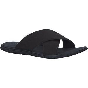 s.Oliver - Platte Leren Teenslippers - Zwart - Licht & Ademend Design