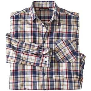 ATLAS FOR MEN - Klassiek flanellen overhemd met ruitjes - Heren - Verkrijgbaar in grote maten - 4XL