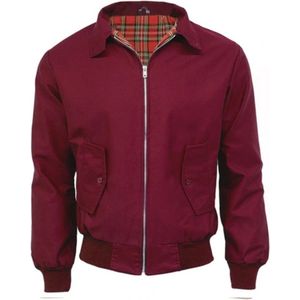 Klassieke Harrington Herenjas Maat 5XL - Donker Rood - Zomerjas - Tijdloos Ontwerp voor Zomerse Verfijning