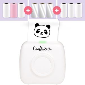 Crafts&Co Mini Pocket Printer - Combideal 3x Stickers - 3x Glossy Stickers - Sticker Printer - Wit
