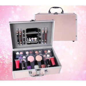 Dutchers.® Roze make-up koffer meisjes met inhoud - 41-Delig - 100% VEGAN - Make-up koffer kinderen - Gevuld - Cosmetica Koffer - Roze Beautycase Meisjes - Veganistische Cosmetica - Roze