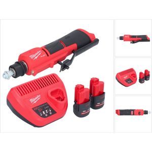 Milwaukee M12 FTB-252 Snoerloze Bandenfrees 12 V 7/16"" Hex Brushless + 2x accu 2.5 Ah + lader