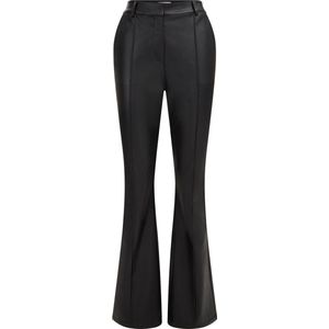 WE Fashion Dames regular fit pantalon van PU