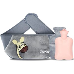 Warmwaterzak - 1000 ml - Voor Pijnverlichting - Met Zachte Taille Riem - Ideaal Voor Nek Schouders Rug En Benen