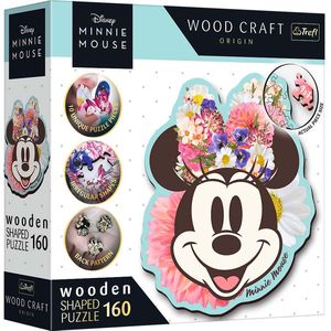 Trefl Trefl - Puzzles - 160 Wooden Shaped Puzzles"" - Stylish Minnie Mouse / Disney Mickey Mouse and Friends_FSC Mix 70%