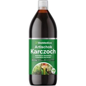 Artisjok, artichoke juice - dietary supplement 1l (1000 ml). Ondersteuning van de spijsvertering en leverfunctie. Made in the EU. Eco-glass bottle. (Sok z karczocha, karczoch)