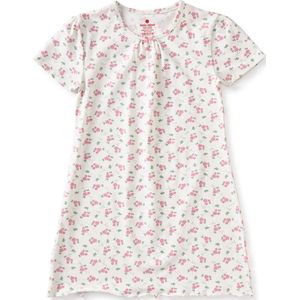 Little Label Nachthemd Meisjes Maat 122-128/8Y - roze, oker, blauw - Klavertjes - Slaapshirt - Zachte BIO Katoen