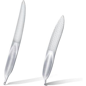 Nail File - Metal - Stainless Steel - Toenail File - Dubbelzijdig - 12.5 cm en 9.7 cm - Professioneel voor Dikke Nagels - Unisex