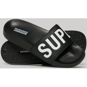 Superdry - Core Pool Sliders - Badslippers - Zwart - Vegan