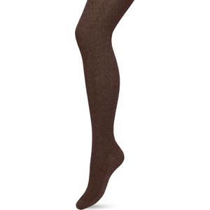 Bonnie Doon Bio Kabel Maillot Dames Donker Bruin maat S/M - Ingebreid Kabel patroon - Biologisch Katoen - Uitstekend draagcomfort - Classic Cable Tights - OEKO-TEX - Gladde Naden - Klassiek - Donkerbruin - Shopping Bag Brown - BP211903.347