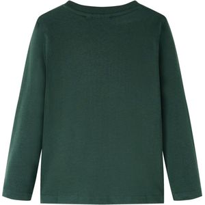 Kindershirt lange mouwen - Maat 92 - Donkergroen