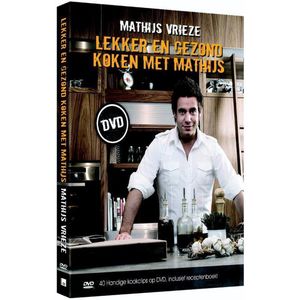 Lekker en gezond koken met Mathijs DVD + Boek Kookles inWoord en Beeld met Mathijs Vrieze Taal: Nederlands Nieuw!