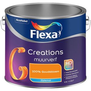 Flexa - Creations Muurverf Zijdemat - 100% Goudsbloem - Mengverf - 2.5 Liter