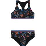 Shiwi Bikini set CHARLIE RACERBACK SET - HIPSTER - black palms - 158/164