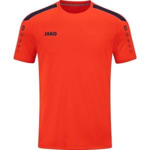 JAKO Shirt Power Korte Mouw Oranje-Marine Maat L
