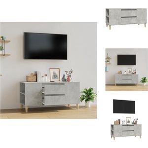 vidaXL TV-meubel - Scandinavische stijl - Bewerkt hout - 102 x 44.5 x 50 cm - Kast