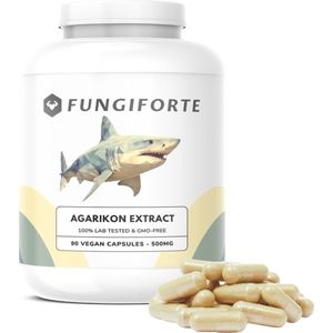 FungiForte - Agarikon Extract 500mg - 90 stuks - Non-GMO - Lab Tested - Agarikon Capsules - Paddenstoel Supplement