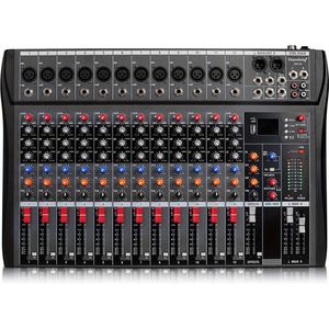 Livano Audio Mixer - Mengpaneel - DJ - Mixer - Gaming - 12 Kanaals
