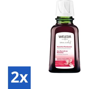 2 x WELEDA - Mondwater geconcentreerd - Ratanhia - 50 ml - Mondwater - Tandvlees - Natuurlijke Mondverzorging - Ratanhia - Verfrissend