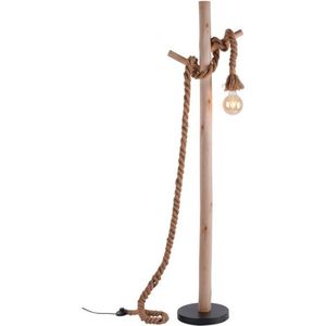 Paul Neuhaus - Vloerlamp Rope H 150 cm bruin-zwart