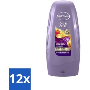 Andrélon - Oil & Curl - Conditioner - 250 ml - Voordeelverpakking - 12 stuks