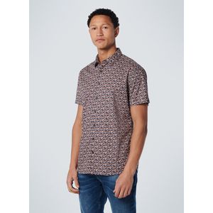 No Excess - Korte Mouw Shirt - Oranje - Overhemd
