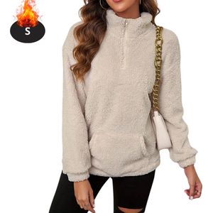 Bovista Quarter Zip Dames - Sweater - Sweaters - Hoodie - Warme Trui - Vest - Lang - Coltrui - Abrikoos - S