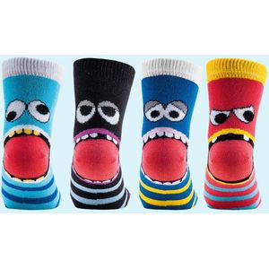 Kindersokken | grappige sokken | vrolijke sokken | happy socks printjes | per 6 paar | thema vrolijke monsters