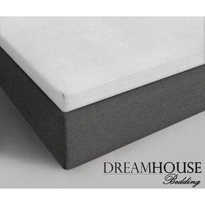 Dreamhouse Bedding - Topper Hoeslaken - Katoen - Eenpersoons - 90x200 cm - Wit