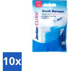 10 x Jordan - Between M - Interdentale ragers - 0.6 mm - 10 Ragers - Gebitsproblemen - Tandsteen - Gaatjes - Bloedend Tandvlees