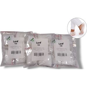 LeafUp® Wegwerp Sokjes - Disposable Footies - Kousenvoetjes - wegwerpsokjes - Wit - 5 paar apart verpakt - maat 43-50 (B4)