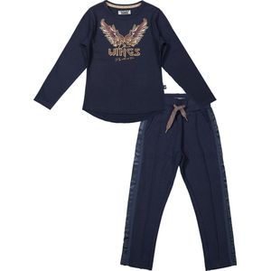 DJ Dutchjeans - kledingset - SET(2delig) -  Broek Navy - Shirt Navy - Maat 104
