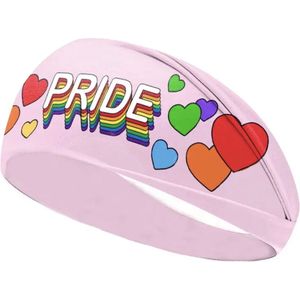 GoedeDoelen.Shop | Hoofdband Pride Pink | Bandana | Pride | Sportband | Statement | Unisex | Gelijkheid | Love Is Love | One Size | Roze