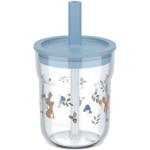 Mepal Mio Kinderbeker met rietje Little Dutch - 250 ml - Makkelijk vast te houden - Kinderservies - Forest Friends