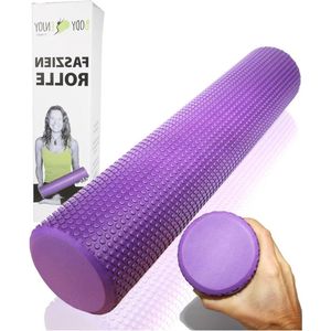 Massage Foam Roller - Paars - Ø95x43cm - Zelfmassage - Fasciarol - Triggerpoint Schuimrol - Pilates Yoga - Spierpijn Verlichting