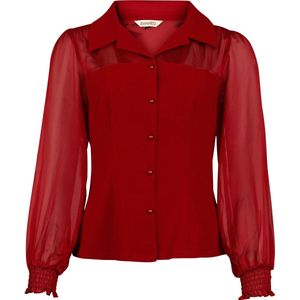 Banned Bonnie Blouse Dames Blouse - rood - XS