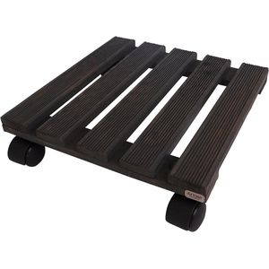 Plantenroller vierkant 38 x 38 cm - antraciet - voor binnen en buiten