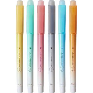 Ainy - Uitwisbare Markers stiften - set van 6 uitgumbare markeerstiften in regenboog kleuren, hobby alcohol kleurstiften / viltstiften voor kinderen & volwassenen