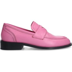Sacha - Dames - Roze leren penny loafers - Maat 39
