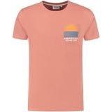 Shiwi Men Sunset T-shirt Polo's & T-shirts Heren - Polo shirt - Roze - Maat XXL