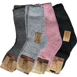 green-goose® Alpaca Damessokken | 4 Paar | 95% Alpaca Wol | Maat 39-41 | Heerlijk Warm en Rekbaar