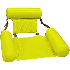 CHPN - Waterhangmat - Drijvende stoel - Waterbed - Geel - Hangmat voor in het zwembad - Universeel - Opblaasbaar - Stoel voor in het water - Chillstoel - Zwembadstoel