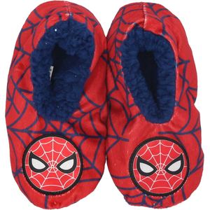 SPIDER-MAN - spiderman - sloffen - pantoffels - maat 26-28 - rood/blauw